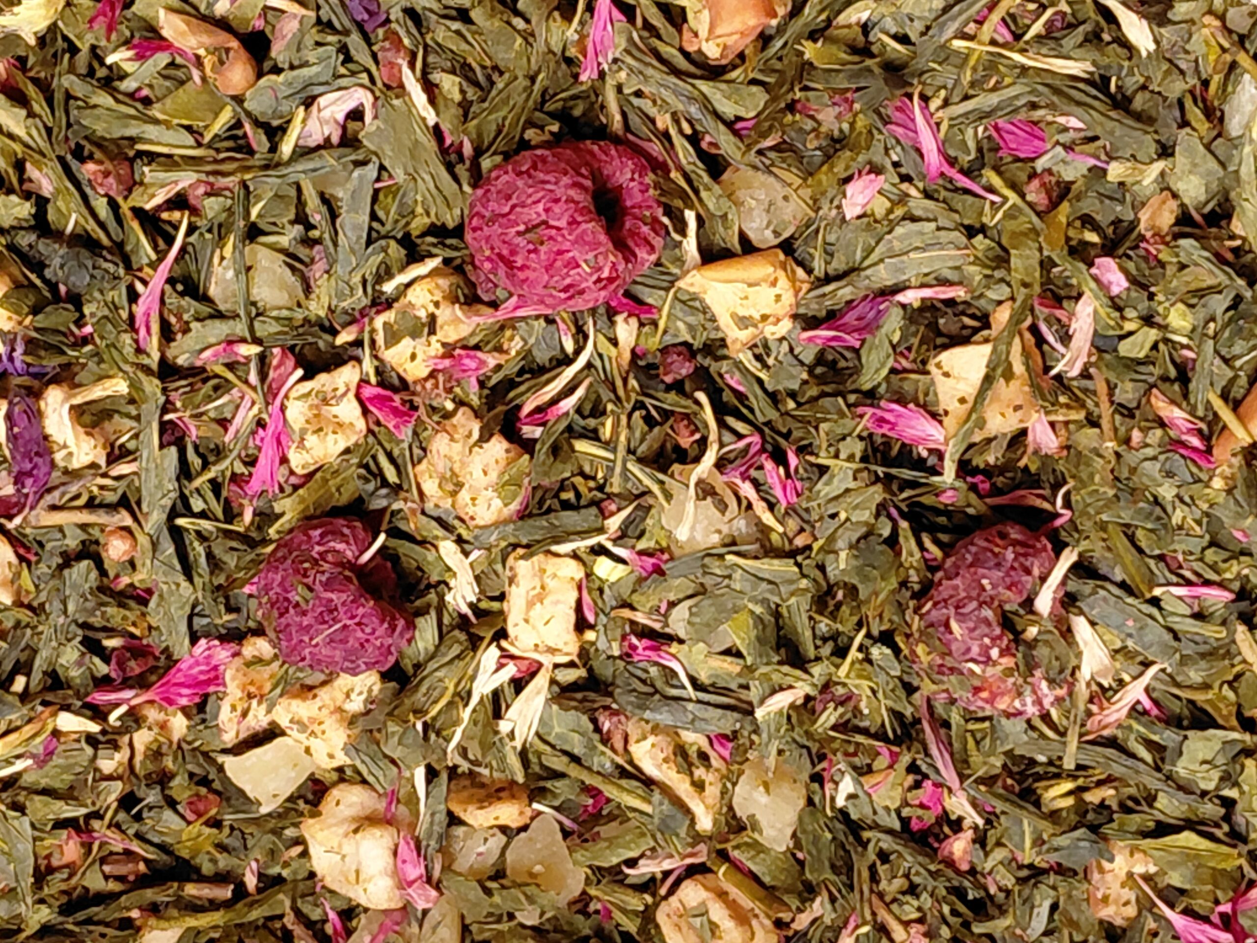 Tè verde crostata di lamponi